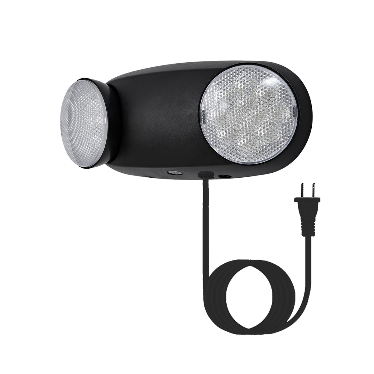 LED Emergency Lights with Battery Backup (1 Pack / Black)