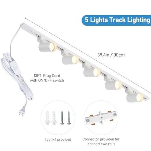 Plug in Track Lighting with Power Cord (White)