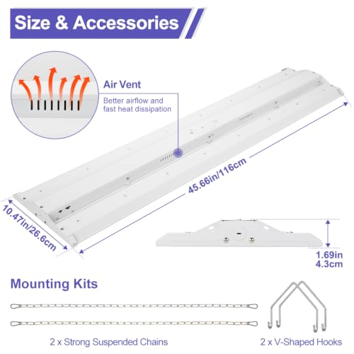 4FT LED Linear High Bay Lights 2Pack (4FT)