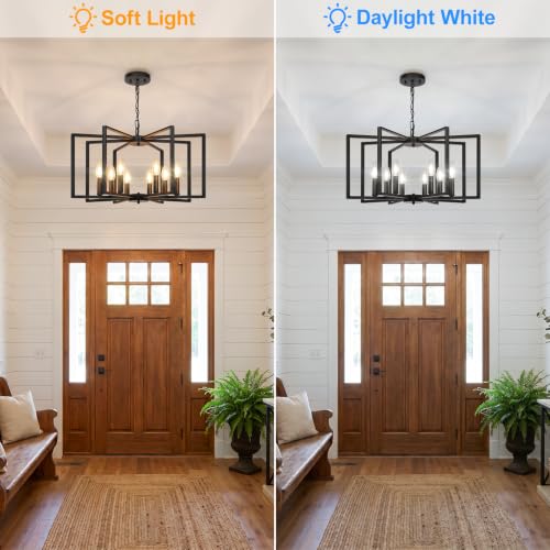 Black Farmhouse Chandelier (Black / 8-Light)