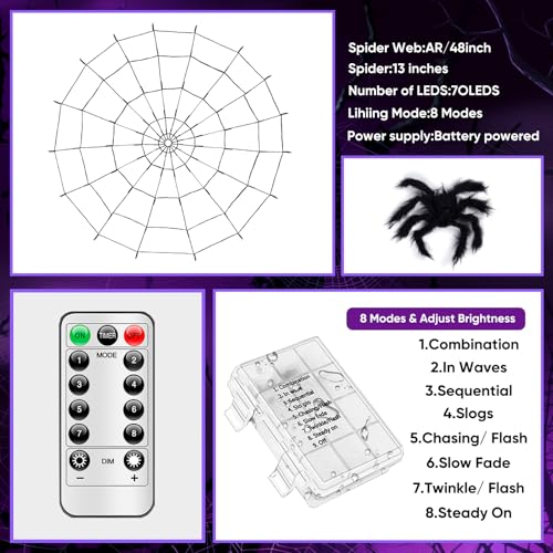 Halloween Decorations Lights Spider Web Lights