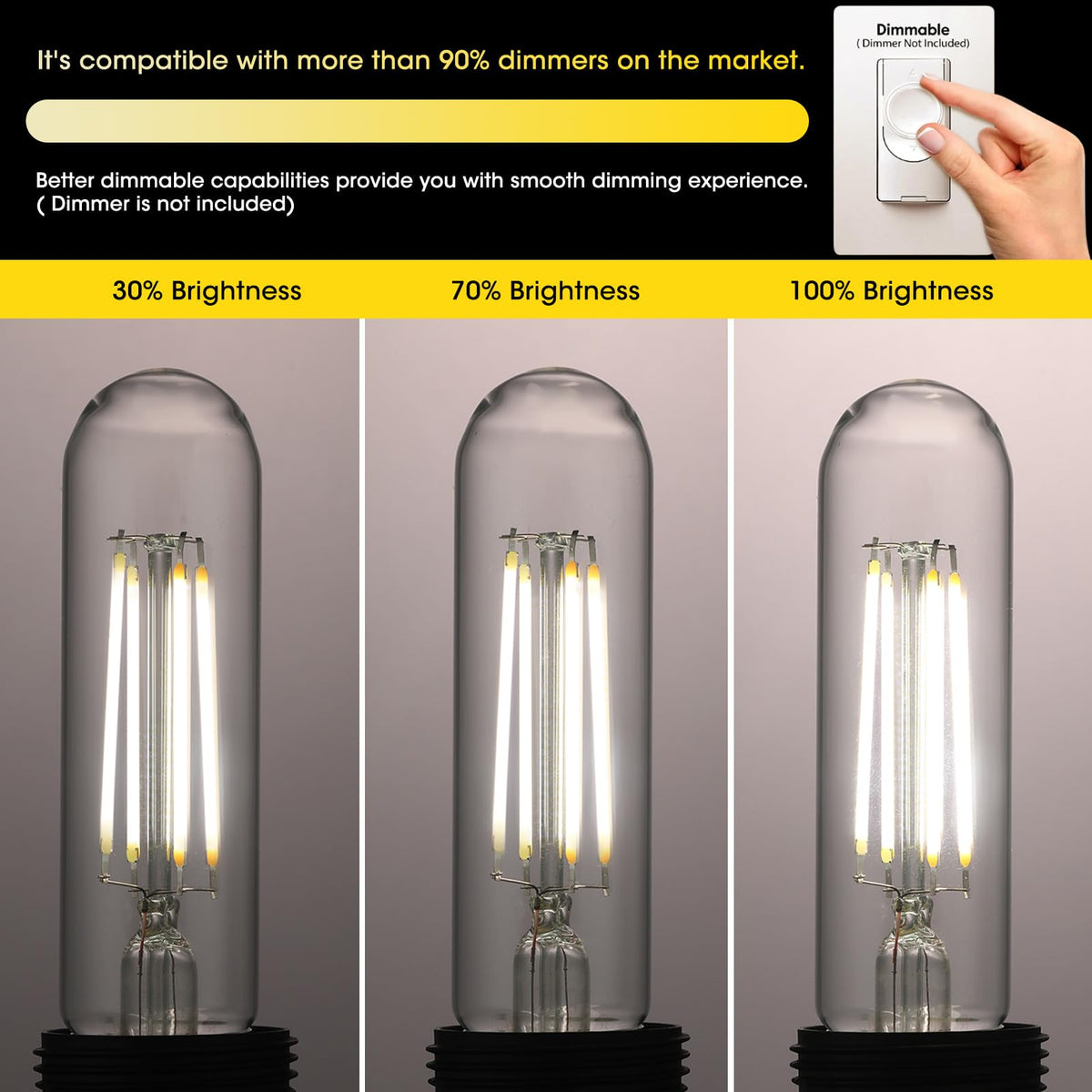 5" T10 Tubular LED Light Bulb (Daylight / 5 Inch- 4 Count)