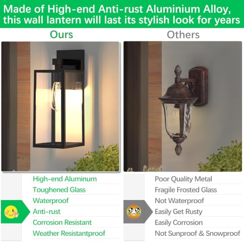 Outdoor Wall Light Fixture (Black / XX-Large)