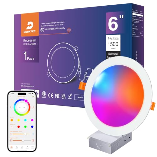 Smart Recessed Lighting 6 Inch (White - 1 Pack / 6 Inch)