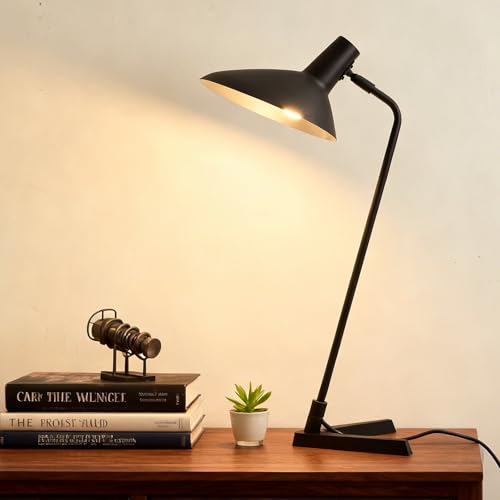Industrial Desk Lamp Metal Modern Table Lamp 22" (Sand Black)