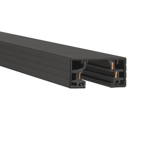 H Track 4FT Single Circuit 120V with 2 Endcaps in Black (Black / 4 Feet / H-Series)