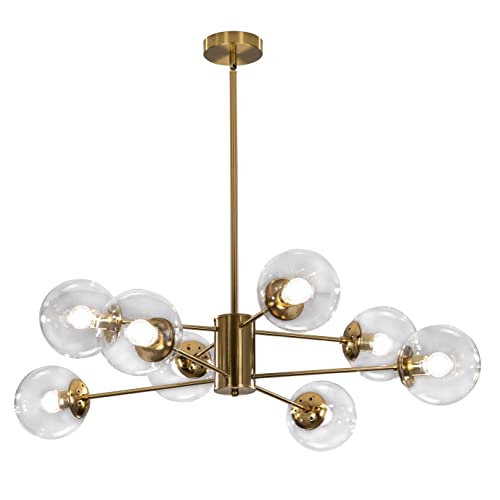 Lighting Sputnik Chandelier Light Globe Shade Frosted Glass Ceiling Pendant Light Modern Brass Kitchen Bedroom Flush Mounted Fixture