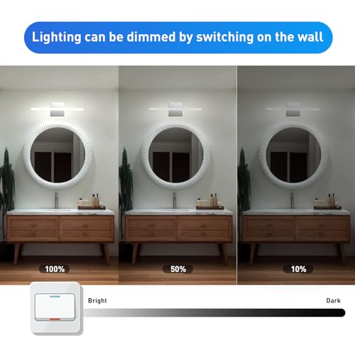 Modern Bathroom Vanity Lights Over Mirror (3CCT-Dimmable / 16inch)