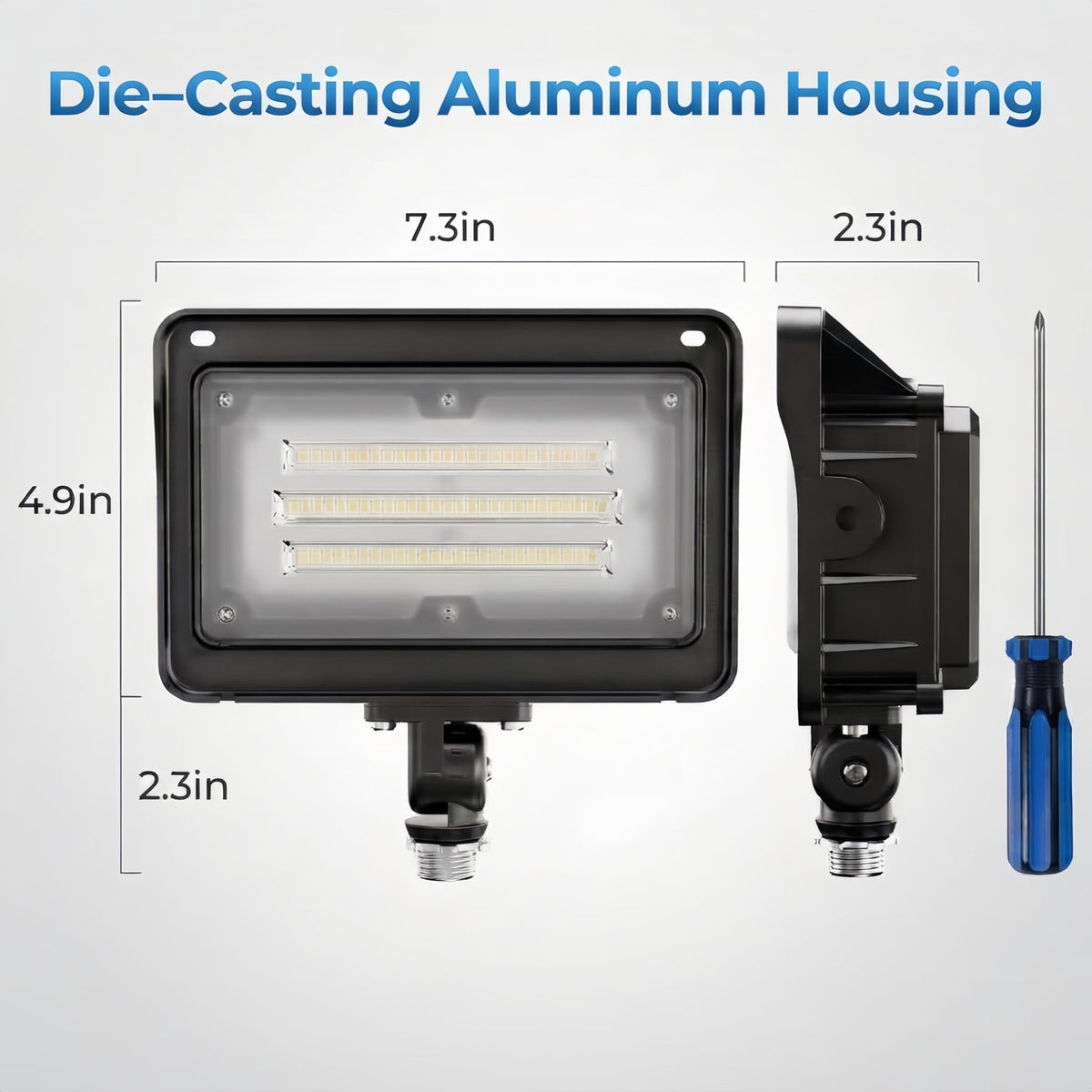 50W 7000LM LED Flood Lights Outdoor (1 Pack-D2D)