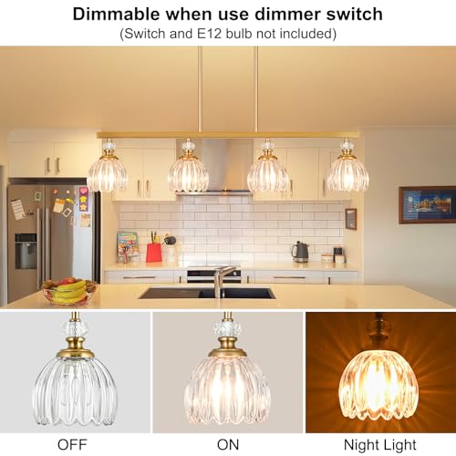 Gold Island Light for Kitchen (4-Light / Gold)