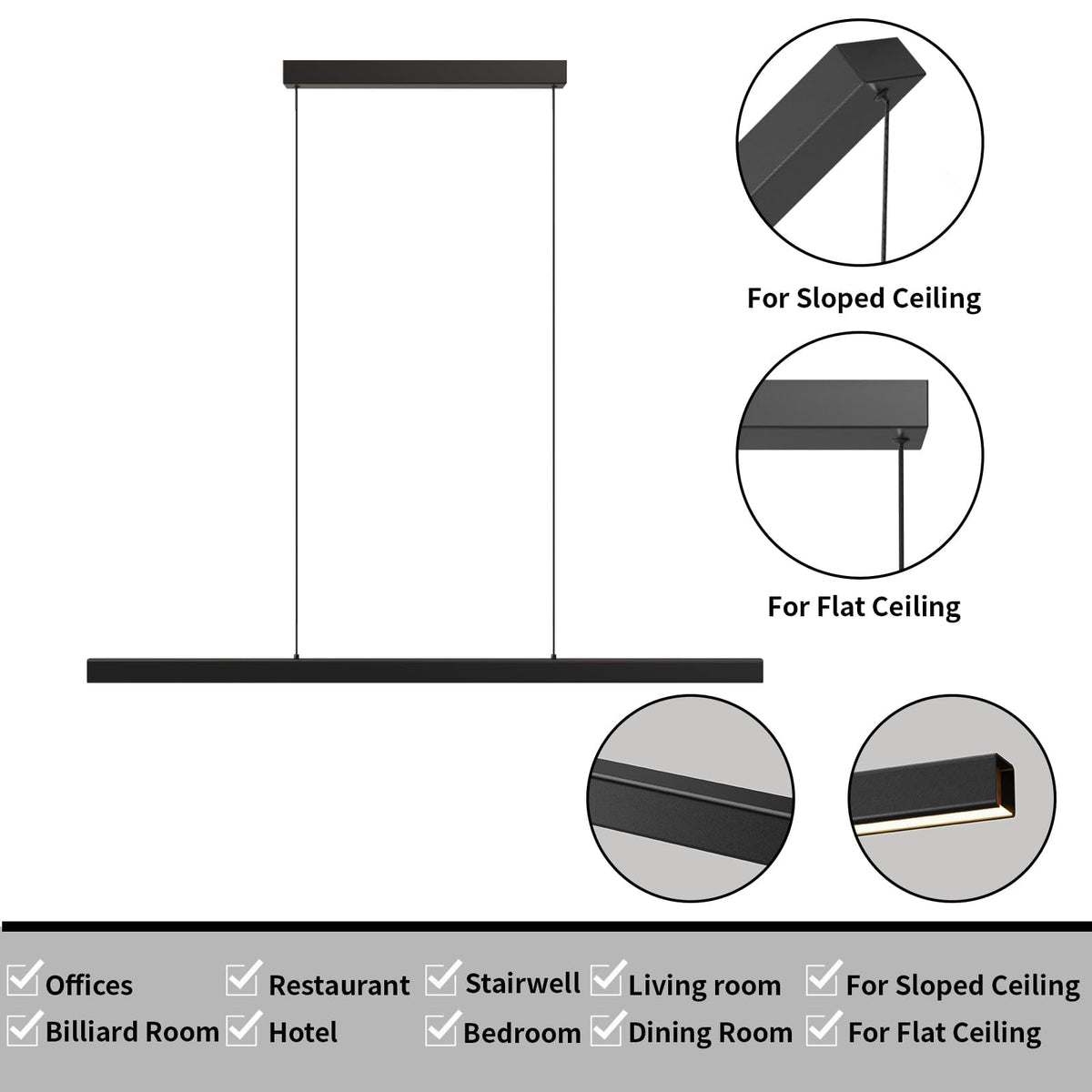 Modern Island Lights (D / 71inch)