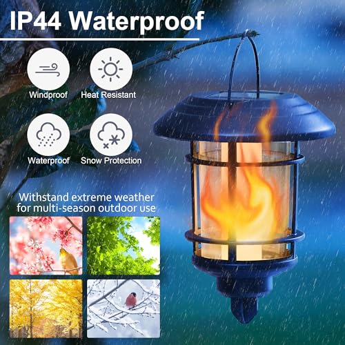 Solar Flame Wall Lanterns (Flickering Flame)
