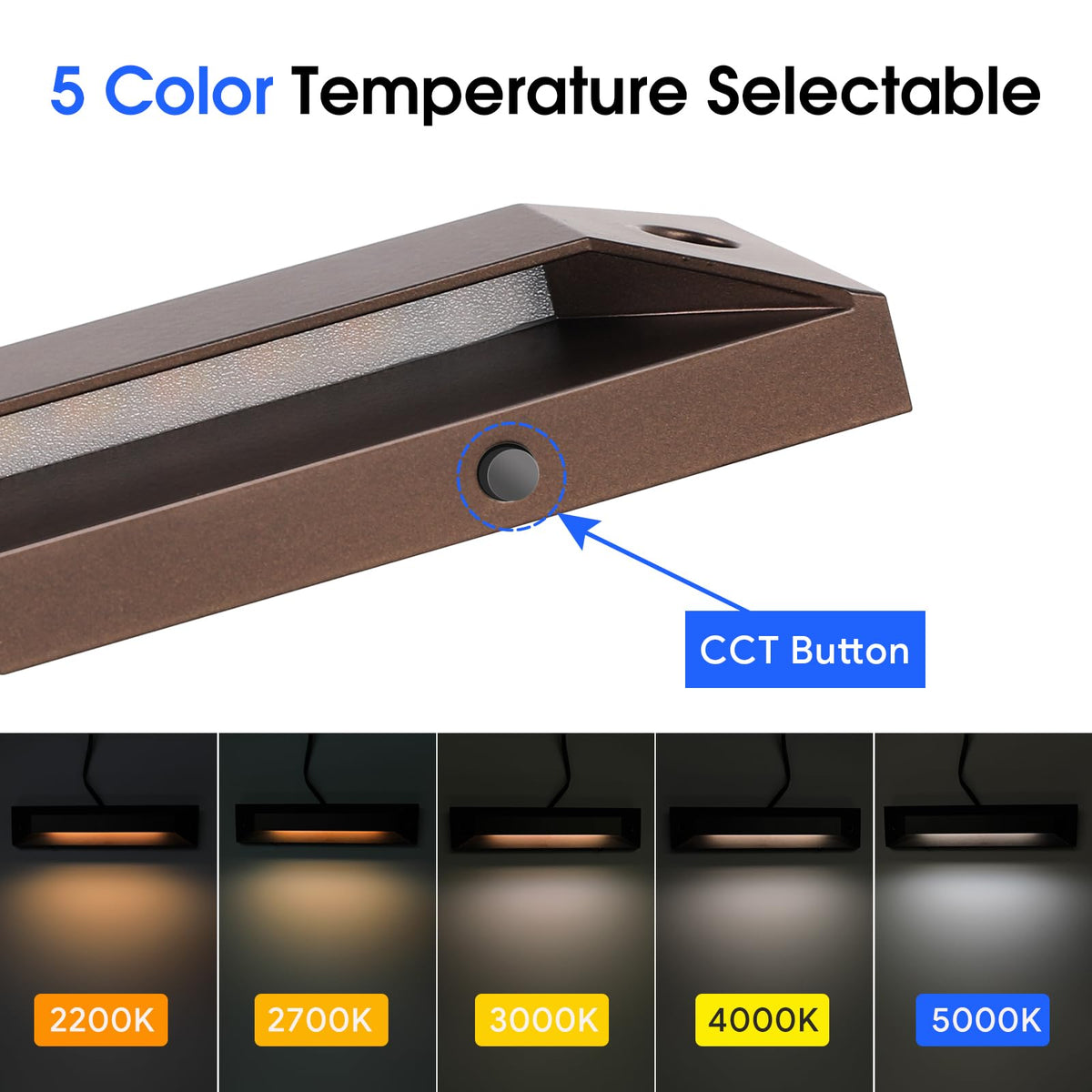 Energetic 5CCT Low Voltage LED Outdoor Step Lights Deck Landscape Lighting (Oil-Rubbed Bronze / 8 Pack)