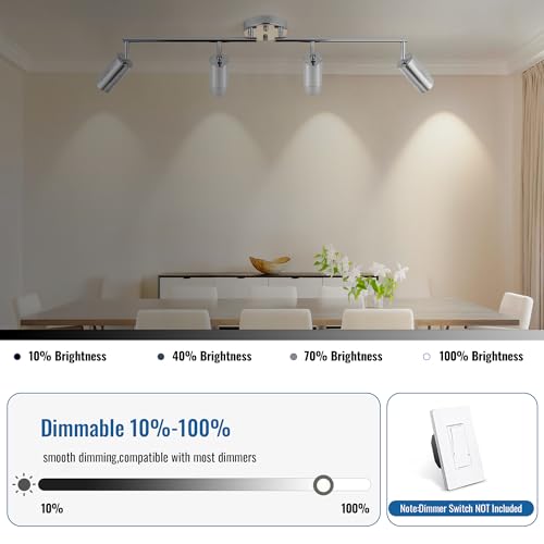 LED Track Lighting Kit 48W Track Light (Silver)