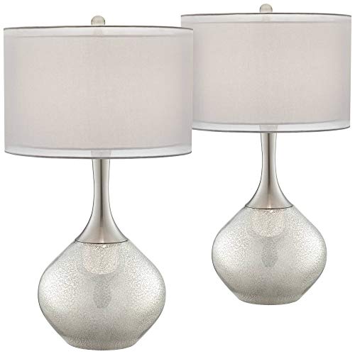 Swift 30 1 2" Large Table Lamps Set of 2 Mercury Glass (Two Set)