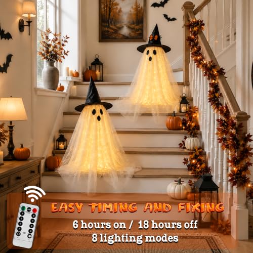 2pcs Halloween Decorations Indoor (Small ghost)