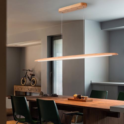 Wood LED Linear Pendant Light