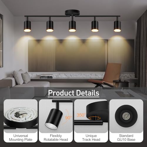 Track Lighting (Black / 30" 5 Light Track Light)
