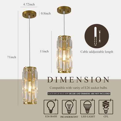 Pendant Lights Modern Gold Pendant Light (Round-2-pack / Gold)