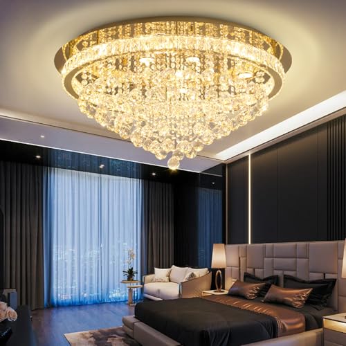 Dia 32" Modern Crystal Chandeliers for Dining Room (Gold / Dia 32")