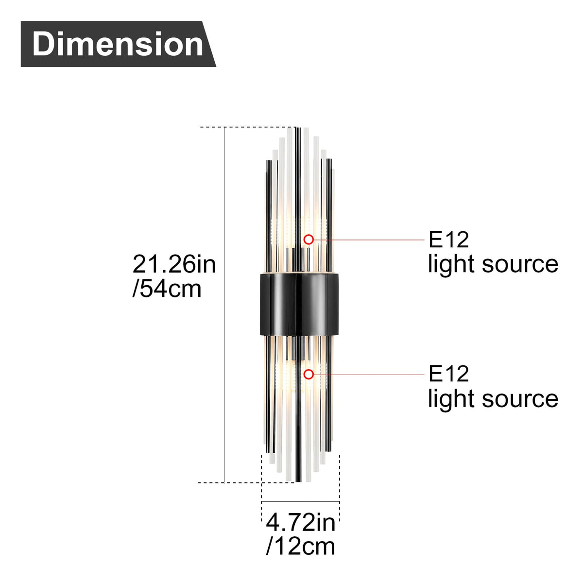 Wall sconces Set of Two (Two sets black)