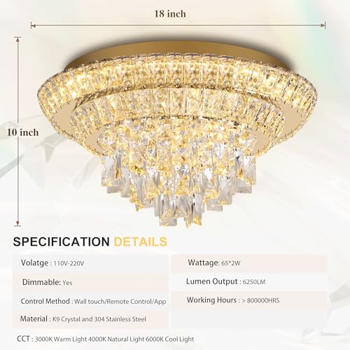 Crystal Chandeliers with Remote and APP Control