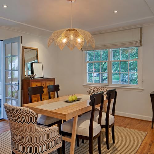 Hand Woven Rattan Chandelier