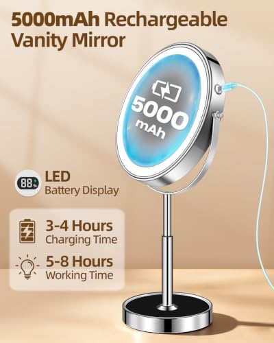 9" Lighted Makeup Mirror with Light