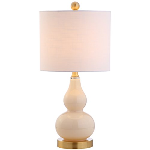 Anya Gourd Glass Table Lamp 20.5" (Single / Ivory)
