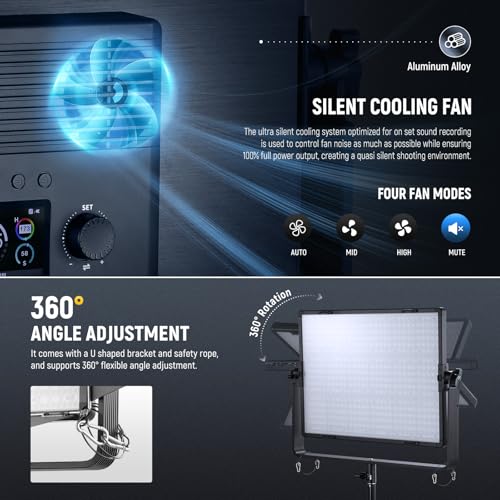 150W RGB LED Panel Video Light Kit with Barn Doors (AP150C)