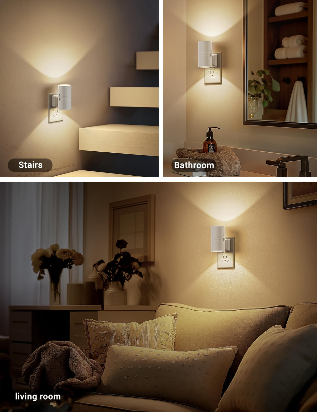 Night Lights Plug into Wall (White)