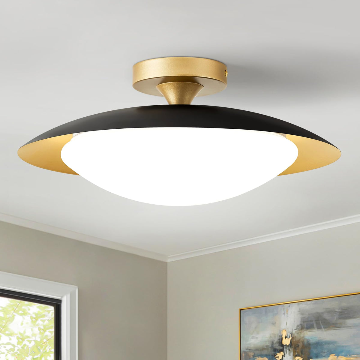 Dimmable Modern Mid (15.7IN / Black)