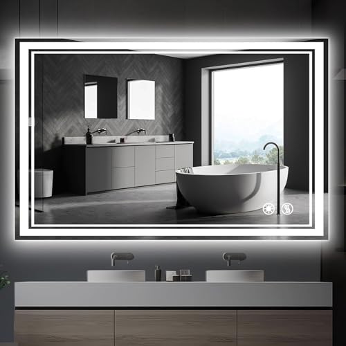 48 x 28'' LED Mirror for Bathroom (28"L x 48"W)