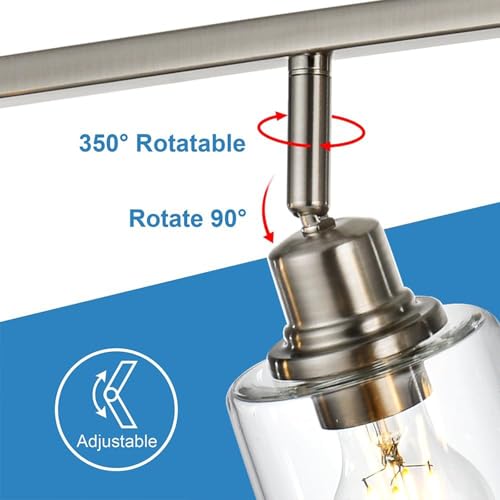 3 Light Track Lighting Fixtures Ceiling (Brushed Nickel / 3 Lights)