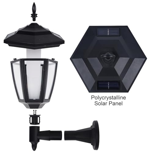 2 Pack Solar Flame Wall Lanterns Outdoor (Purple / 2 Pack)