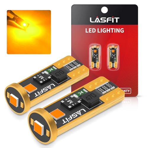 194 T10 2825 168 LED Bulb Amber Yellow for Side Marker Bulb 2 Pcs (Amber / 194/192/168)