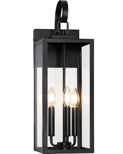 23" Large Outdoor Wall Light (Matte Black / 23.2")