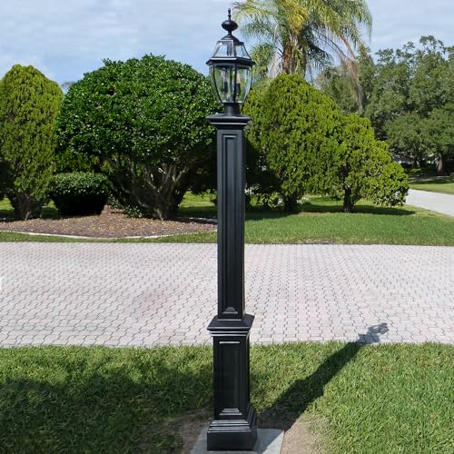 Signature Lamp Post with Post Mount (Black)