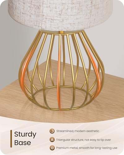 Gold Table Lamp (Beige + Gold)