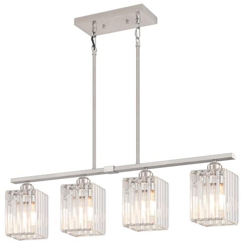 4 Light Modern Crystal Kitchen Island Lighting