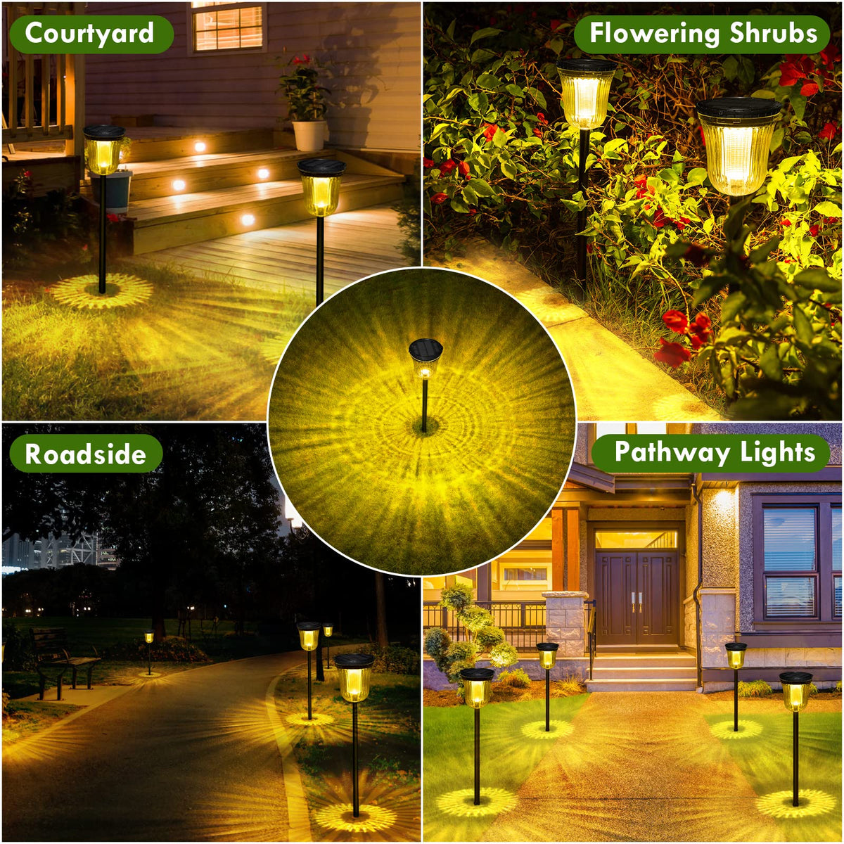 Solar Pathway Lights Outdoor (1 Pack-200 Lumen)