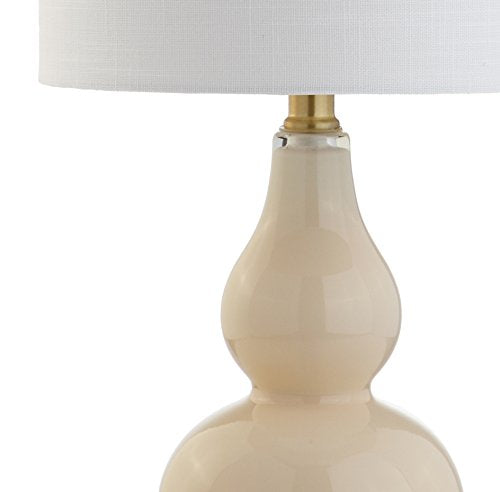 Anya Gourd Glass Table Lamp 20.5" (Single / Ivory)