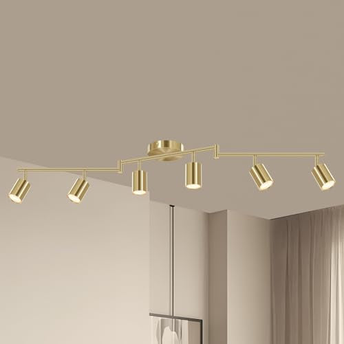 6 Light Track Lighting Fixtures Ceiling (6 light gold)