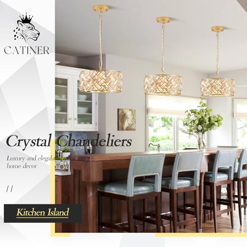12" Gold Crystal Chandelier (Small Gold)