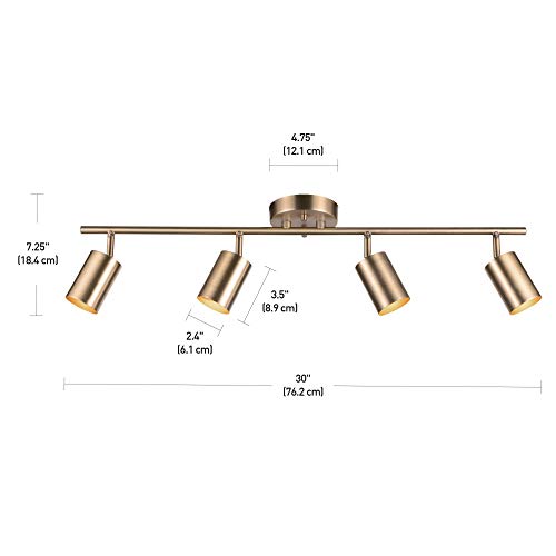 Pratt 4 Light Track Lighting (Brass (4-Light))
