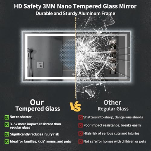 72"x32" LED Bathroom Mirror with Lights (Frontlit & Backlit / 72"L x 32"W)