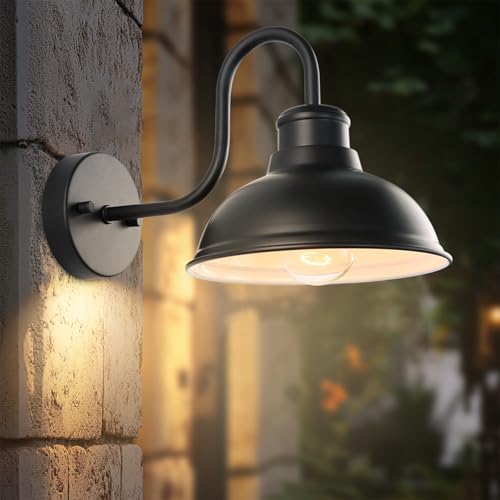 12" Barn Lights Outdoor Gooseneck Large Exterior Lighting Fixtures (11.75*9.5*16 inches)