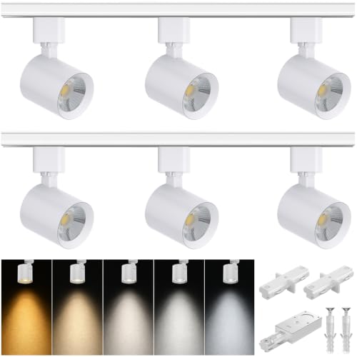 6 Light H Type LED Track Lighting Kit (White)