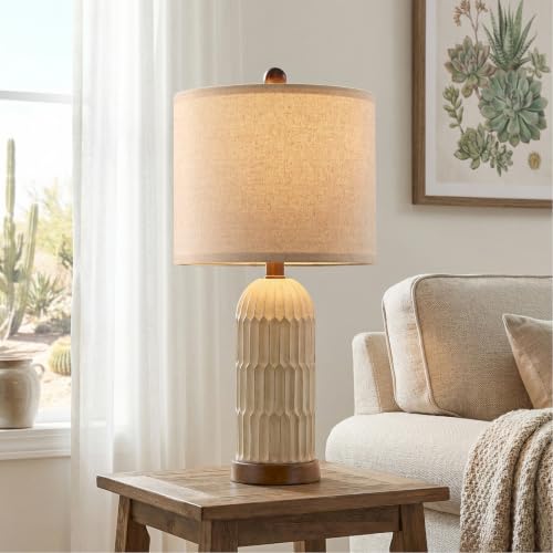 22" Farmhouse Table Lamps Set of 2 (22" Brown)