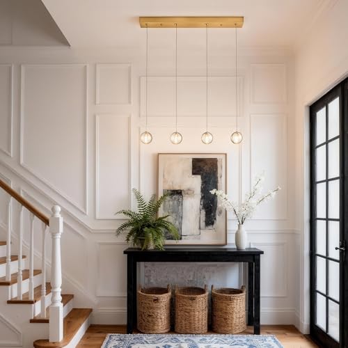 Staircase Chandelier Modern LED Chandelier Crystal Raindrop Ball Suspension Stairwell